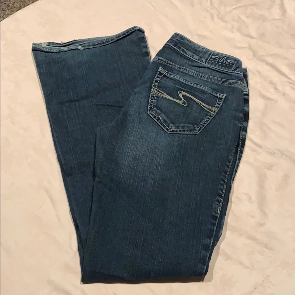 Silver dark wash jeans